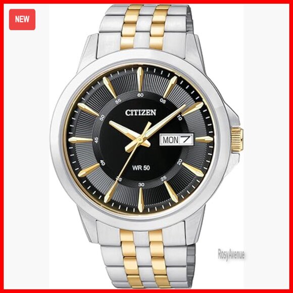 Stainless Steel Quartz Watch with Day Date Luminous Hands 41mm